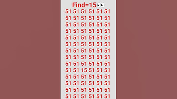 51 की भीड़ में छिपा है एक नंबर! क्या आप ढूंढ पाएंगे? 🤯| #PuzzleChallenge #SmartBrain #Shorts #GKQuiz