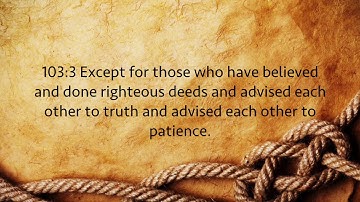 103. Al-'Asr (The Declining Day) - سورة العصر