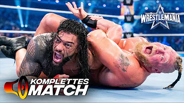 KOMPLETTES MATCH – Brock Lesnar vs. Roman Reigns — Winner Take All Title Unification Match: WM 38