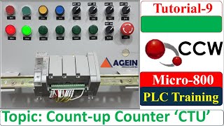 Count Up (CTU) Counter | What is up counter in PLC? | Mcro800 | CCW | PLC Training Tutorial#9 Hindi