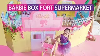 Barbie Supermarket Box Fort Pretend Play screenshot 4