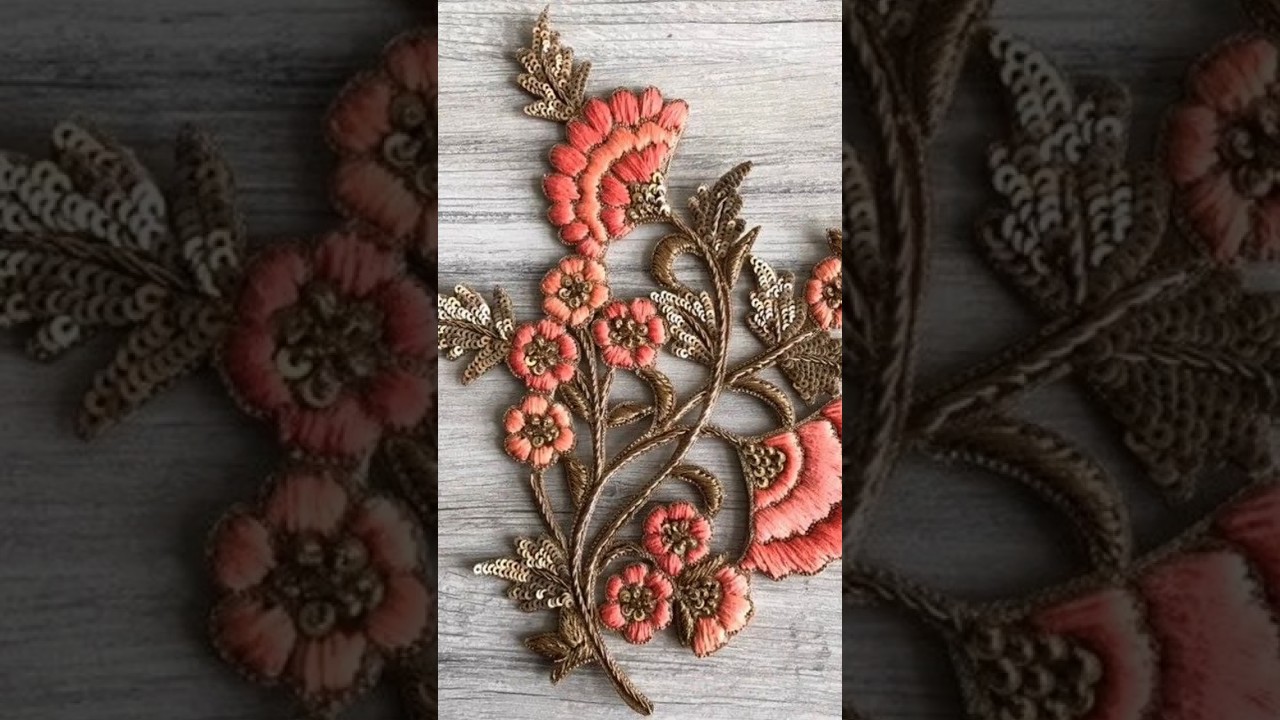beautiful bunch design with Hand embroidery