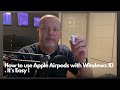 How to use Apple Airpods with a Windows 10 PC - Bluetooth adapter required.