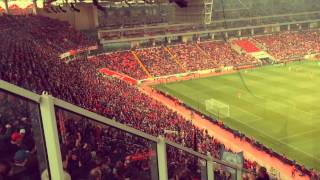 CSKA fans at new Spartak Stadium 17 May 2015