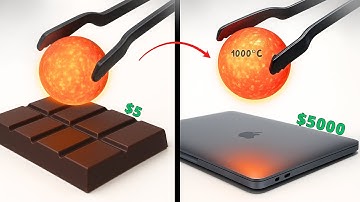 Experiment Glowing 1000 Degree Metal Ball vs MacBook Pro, Chocolate | ASMR Satisfying Moments