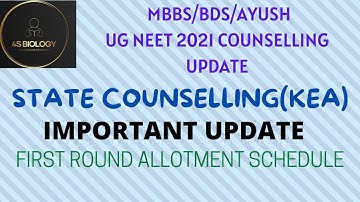 KEA UPDATE UGNEET 2021|REVISED SCHEDULE (FIRST ROUND)|MBBS/BDS/AYUSH