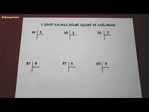 3.sınıf kalanlı bölme işlemi ve sağlaması @Bulbulogretmen  #3sınıf #bölme