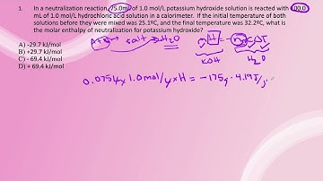 Neutralization Calorimetry Experiment