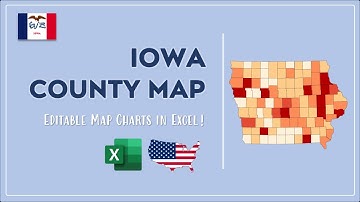 Iowa County Map in Excel - Counties List and Population Map
