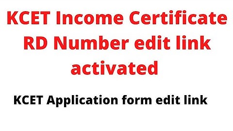 KCET RD number Edit Link activated |KCET study Details edit link |kcet edit link