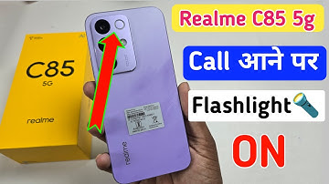 Realme C85 5G Incoming Call Flashlight Setting | Flash on Call On kaise kare