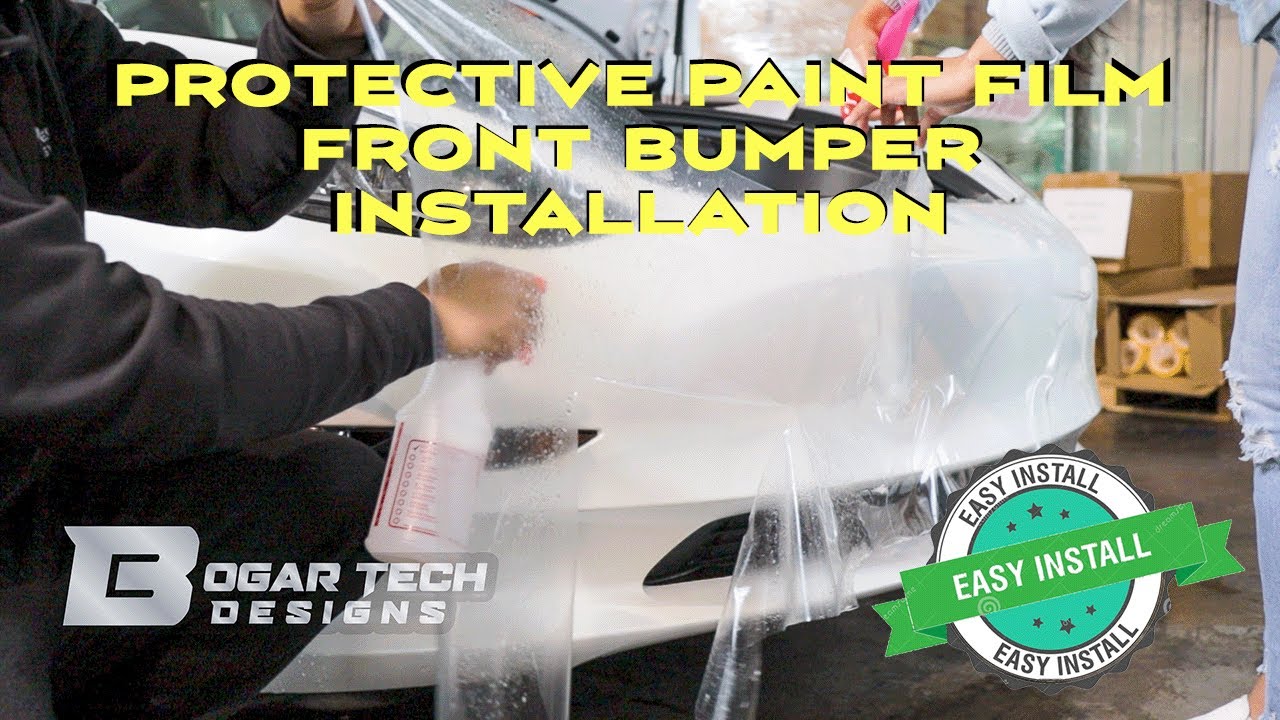 How To Install PPF onto Front Bumper of a Model 3 Tesla - YouTube