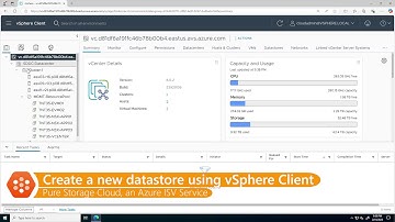 Create a new vVols datastore and VM (Getting started with Pure Storage Cloud)