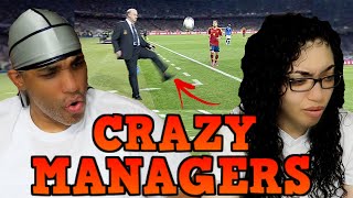 MY DAD REACTS Crazy Managers Skills & Goals in Football Match REACTION