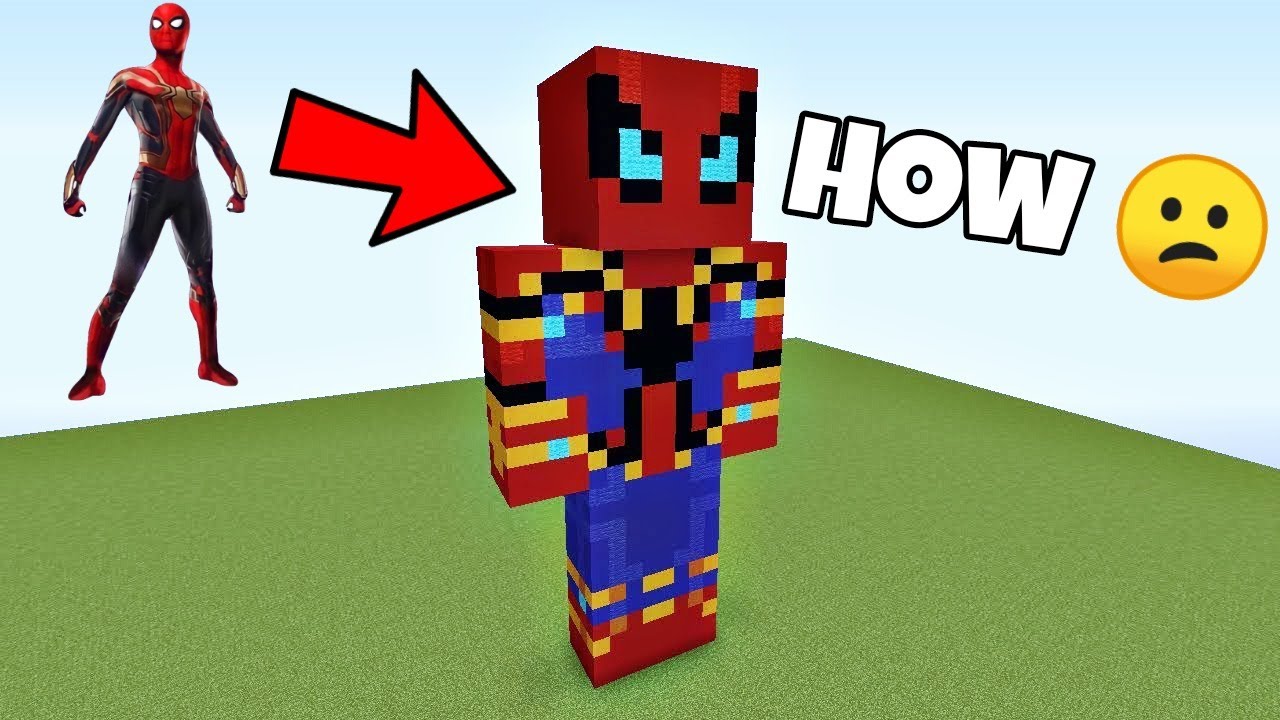 [Tutorial] How to make spider-man statue in Minecraft 😱😯 - YouTube