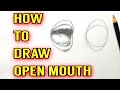 How To Draw Open Mouth With Teeth Step By Step Easy Basic Drawing Tutorials For Beginners
