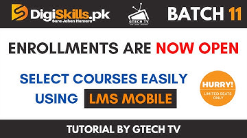 Digiskills Batch-12 Course Selection using Mobile | How to select courses using Digiskills LMS App