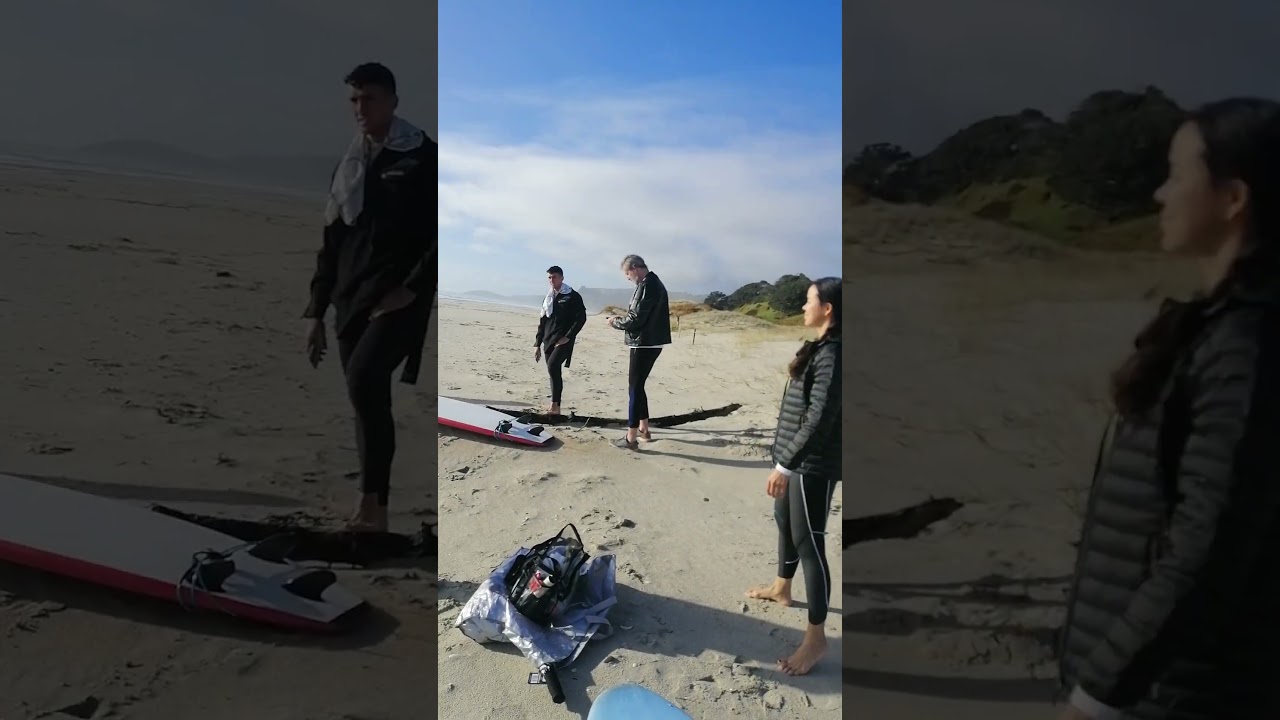 Shooting a TVC at Pakiri Beach today. Beautiful weather. Good times. 