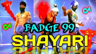 Badge 99 Shayari Video 😍|| Free Fire Tik Tok Shayari Video|| Part 2