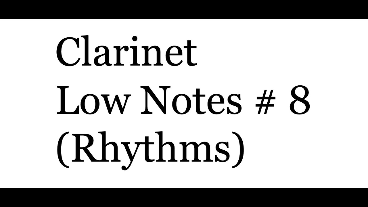 (Low Notes 8) *Rhythms* YouTube