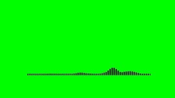Audio spectrum Green Screen_Black Audio waves green screen