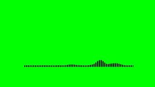 Audio spectrum Green Screen_Black Audio waves green screen