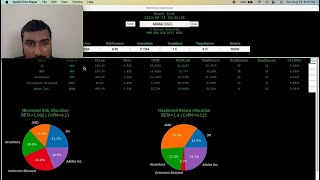 Portfolio Optimization GUI with a Cloud Server