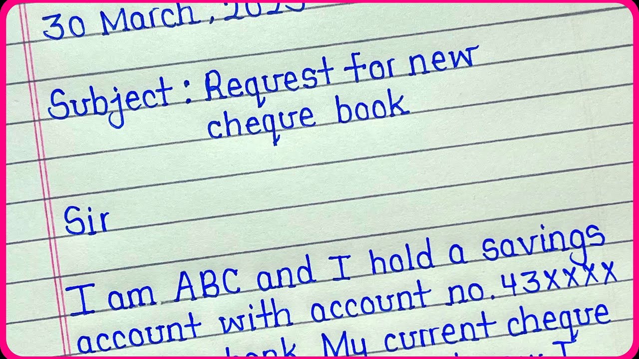 Application For Cheque Book Application Letter To Bank Manager For application-for-cheque-book-application-letter-to-bank-manager-for