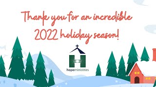 Thank you for an incredible 2022 holiday season!