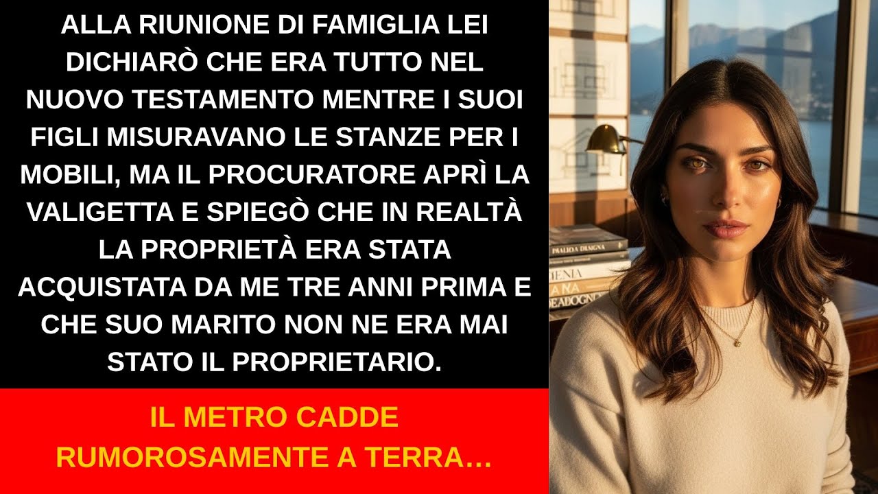 Il giorno del funerale di mio padre, con le lacrime ancora calde sulle guance, la sua nuova moglie Valentina mi ha guardata negli occhi e ha detto: "La villa sul lago di Como è dei miei figli...