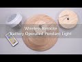 Nunu lightingcordless battery pendant light  easy install lighting fixtures