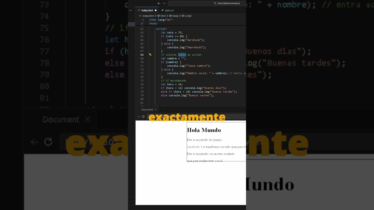 JavaScript desde cero part 6 | If y if-else