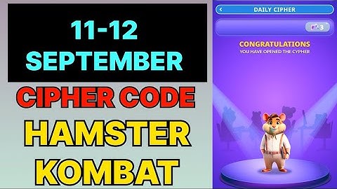 Hamster Kombat Dev Game Daily Cipher 11 September | Hamster Kombat Daily Cipher Code 11 September 