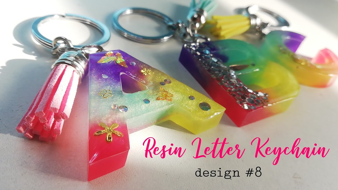Super FUN! Resin Letter Keychain Design #8 | RESIN CRAFTS 101 |  Small Biz | Tiktok Small Business