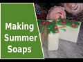 Making Soap, Cold Process. Мыло с нуля. "Цветочная поляна". Холодный способ.