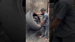 How to change Ringtread on tyre casing by recap || the most amazing process of retreading old tyre
