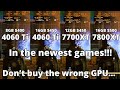 7800 Xt vs 7700 XT vs 4060 Ti 8GB and 16GB- Tested in the newest games!!! (Starfield, UE5, RT, DLSS)