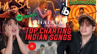 Reacting to the TOP 10 Most Popular Songs in India right now...