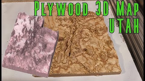 How To Cut a Plywood Topographic Map on a CNC Router - Utah