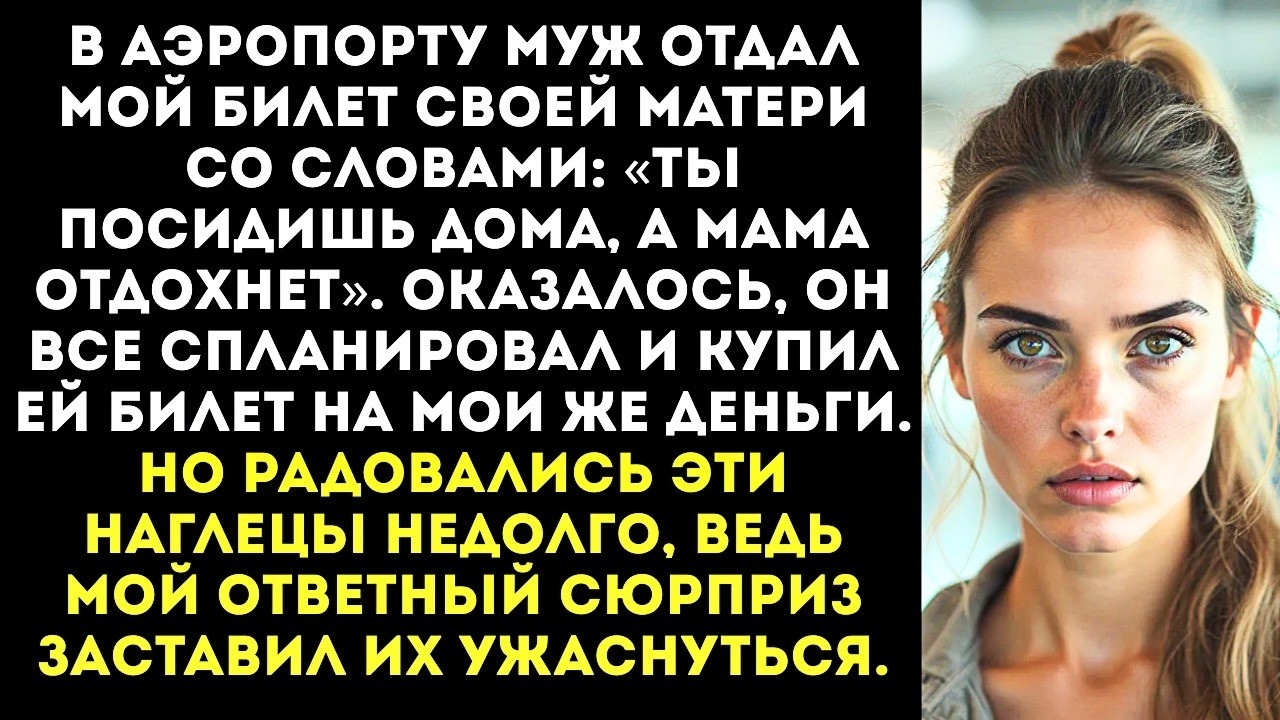В аэропорту муж заявил, что я никуда не лечу, а на мои деньги в отпуск полетит его мама.