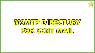 msmtp directory for sent mail