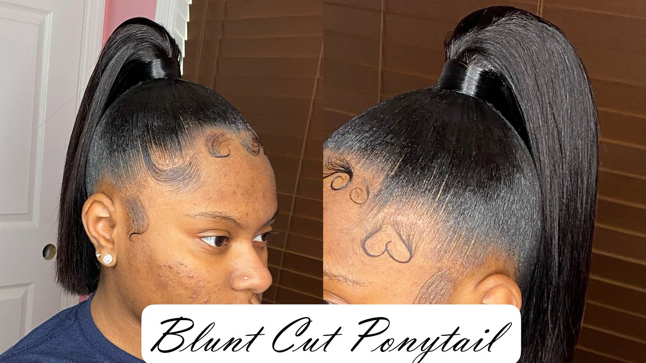 Blunt Cut Ponytail Tutorial 💕Less than 30 min || JonQueria Kijhona