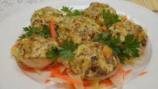 Шампиньоны фаршированные творогом Шампиньоны фаршированные творогом