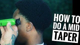 How to do a mid taper using @THEPISSEDOFFBARBER  XO clipper and X trimmer