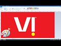 How to draw V! Logo in MS Paint | Ms Paint | Easy step |