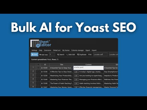How to Bulk Generate Yoast SEO Titles & Descriptions with AI (WordPress Tutorial)