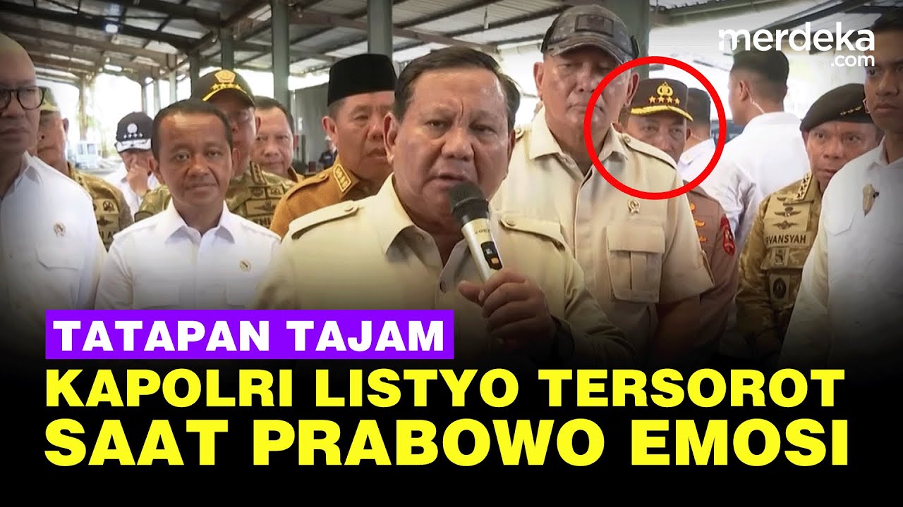 Tersorot! Tatapan Tajam Kapolri Listyo Saat Prabowo Emosi Perintah Aparat Sikat Tambang Ilegal