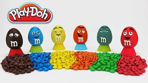(Hura Huro ) Learn Colors! Play-Doh M&M's Surprise Eggs Minnie Mouse Thomas Angry Birds