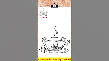 How To Draw Tea Cup ☕ #shorts #ytshorts #tiktok #viral #viralvideo #TeaCup #reels #reelsvideo