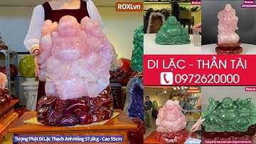 Tượng Phật Di Lặc - Thần Tài đá Thạch Anh. Mang cát khí, bình an, tài lộc cho gia chủ